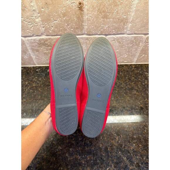 FIRM Rothy’s The Round Toe Flat Bright Red Size 9.5 EUC - Picture 7 of 10